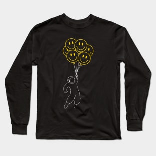 Minimalist Happy Space Long Sleeve T-Shirt